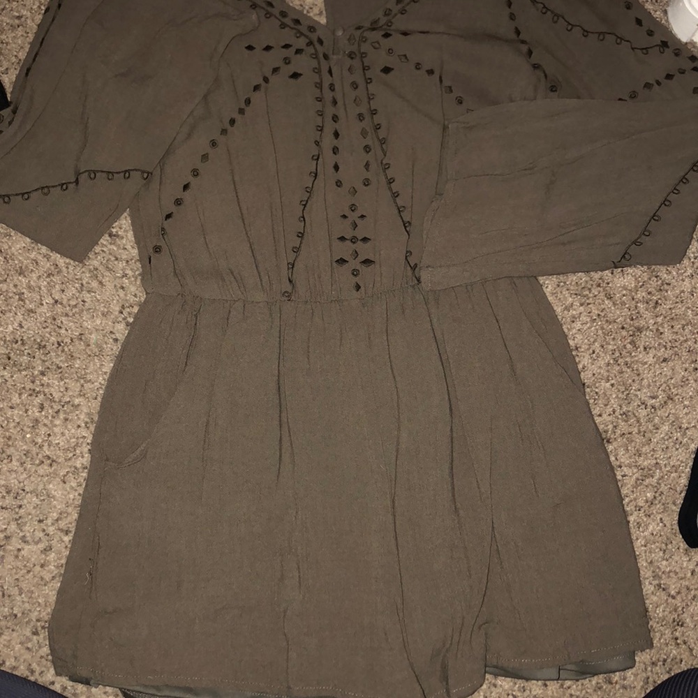 Olive green romper